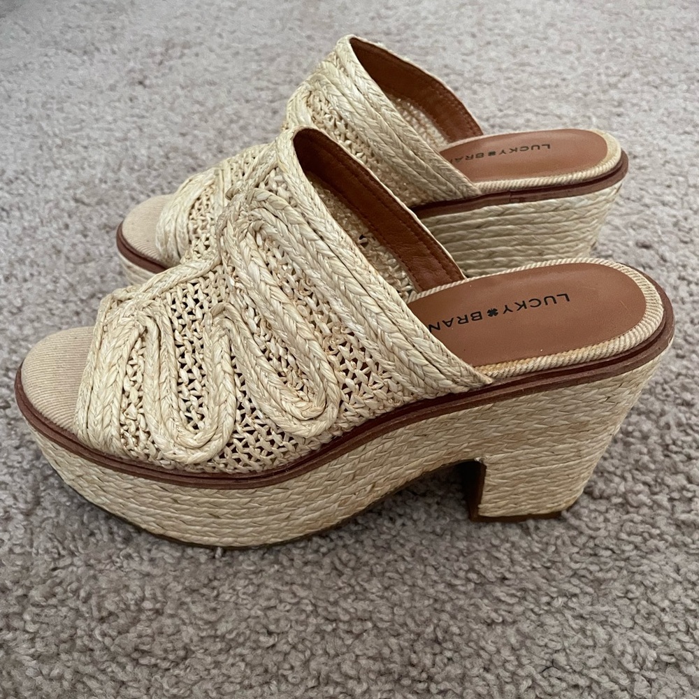 Lucky Brand Yena Natural Raffia Sandal
